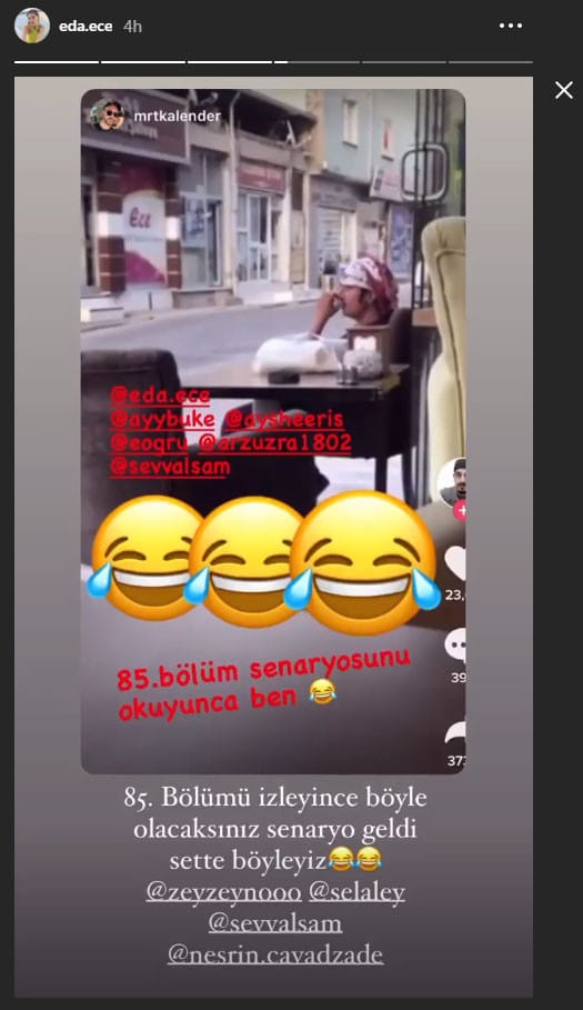 Eda Ece'nin attığı story