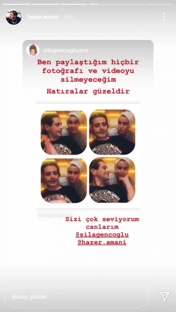 Hazer amani, story paylaşım