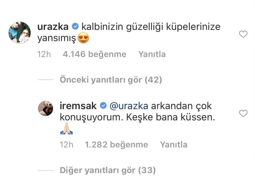 İrem Sak ve Uraz Kaygılaroğlu Instagram