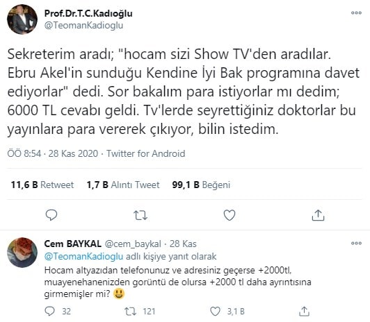 Teoman Kadıoğlu tweet