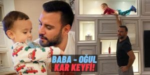 İlk Kar Storysi Alişan ve Küçük Oğlu Burak’tan Geldi: Baba – Oğul Çok Eğlendiler!